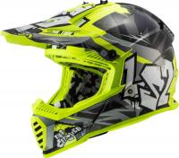 LS2 Шлем MX437 Fast Mini Crusher Черно-желтый в Москве